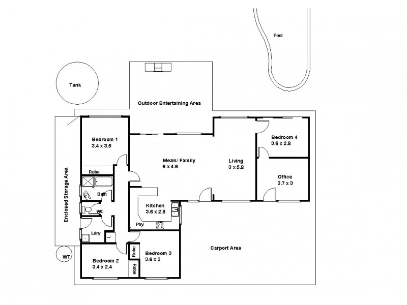 4 Pfitzner Crescent, Loxton SA 5333 Floorplan