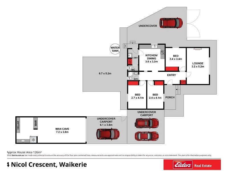4 Nicol Crescent, Waikerie SA 5330 Floorplan