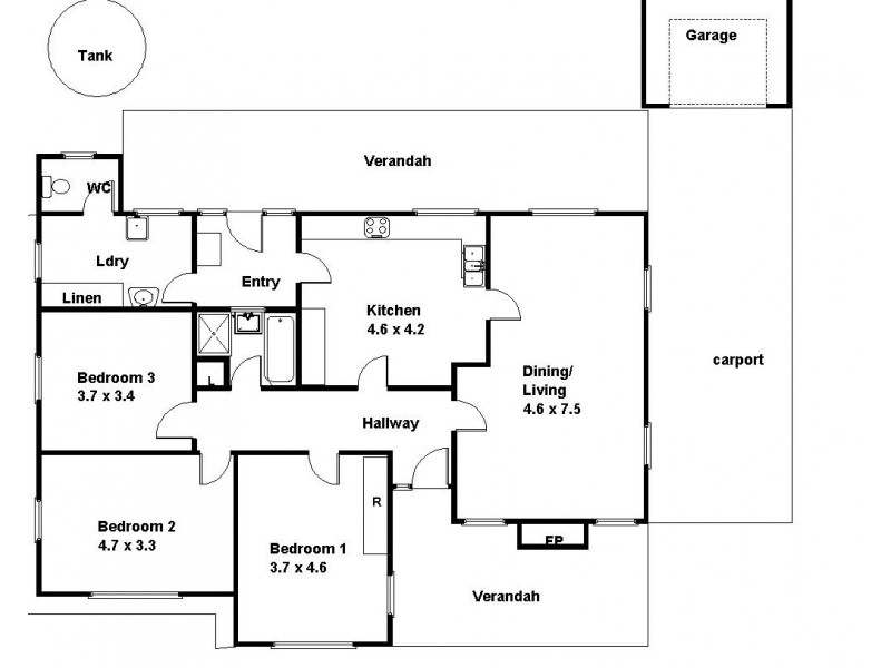 11 Pine Avenue, Loxton SA 5333 Floorplan