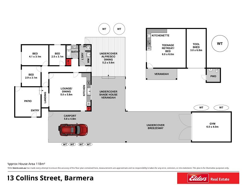 13 Collins Street, Barmera SA 5345 Floorplan