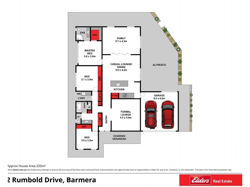 2 Rumbold Drive, Barmera SA 5345 Floorplan