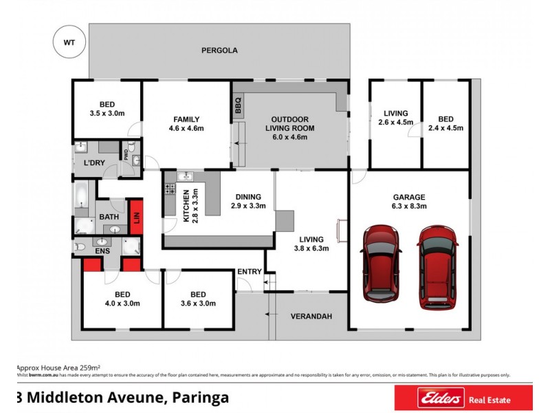 8 Middleton Avenue, Paringa SA 5340 Floorplan