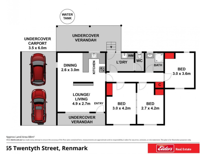 65 Twentieth Street, Renmark SA 5341 Floorplan