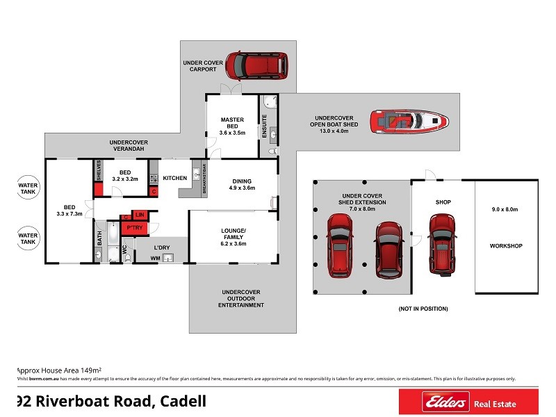 92 Riverboat Road, Cadell SA 5321 Floorplan