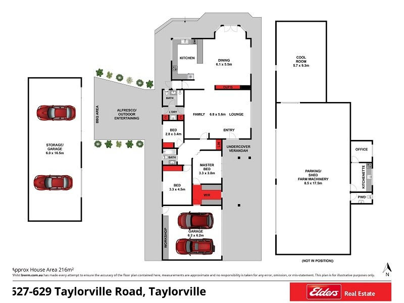 627 and 629 Taylorville Road, Waikerie SA 5330 Floorplan