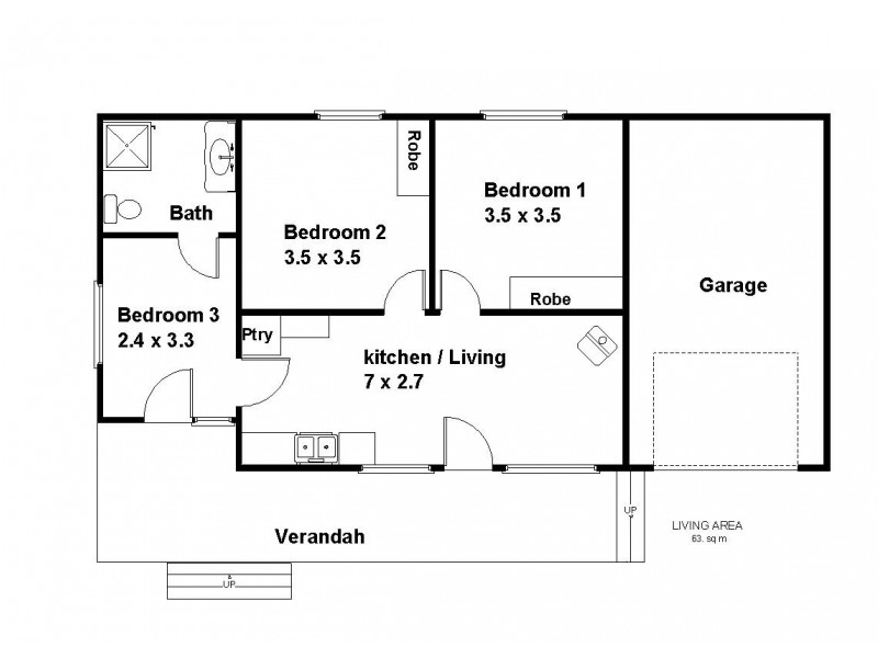 49 Armstrong Street, Blanchetown SA 5357 Floorplan
