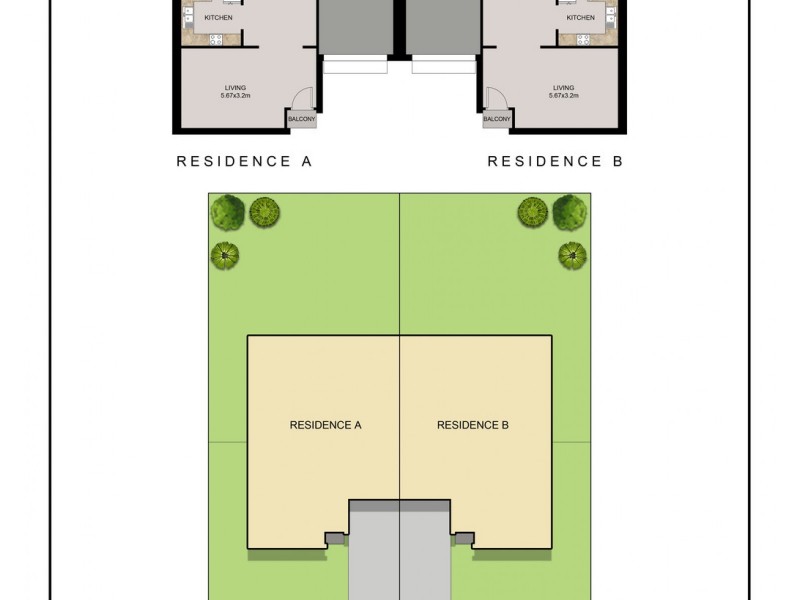 2A and 2B RIVERGUM PLACE, Dubbo NSW 2830 Floorplan