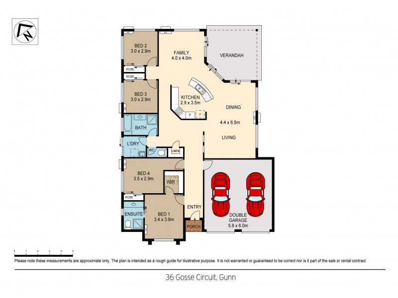 36 Gosse Circuit, Gunn NT 0832 Floorplan