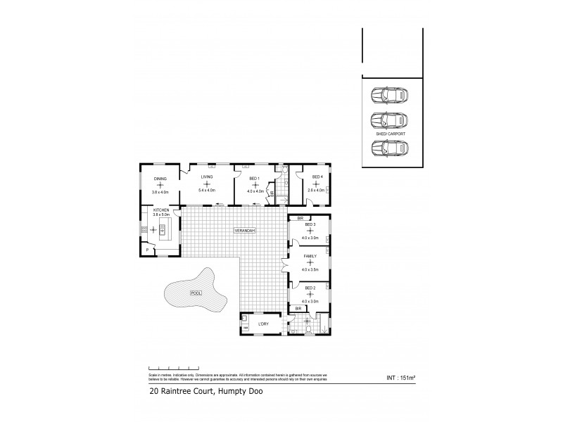 20 Raintree Court, Humpty Doo NT 0836 Floorplan