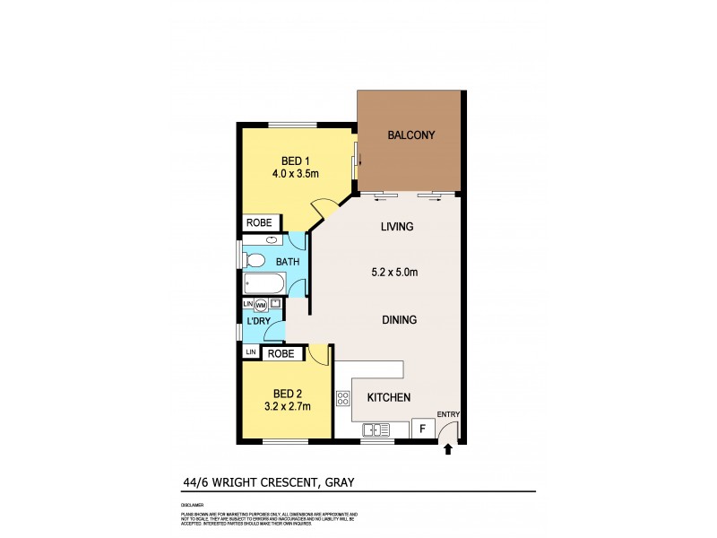 44/6 Wright Crescent, Gray NT 0830 Floorplan
