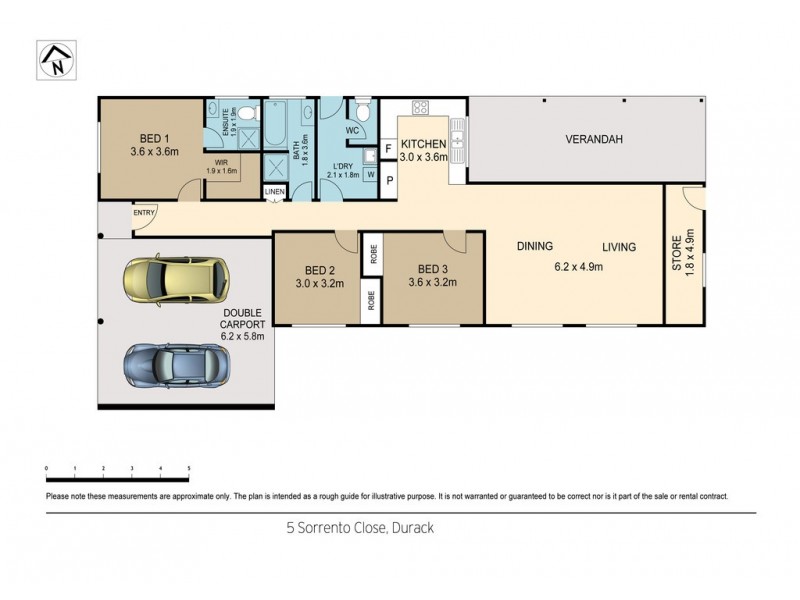 5 Sorrento Close, Durack NT 0830 Floorplan