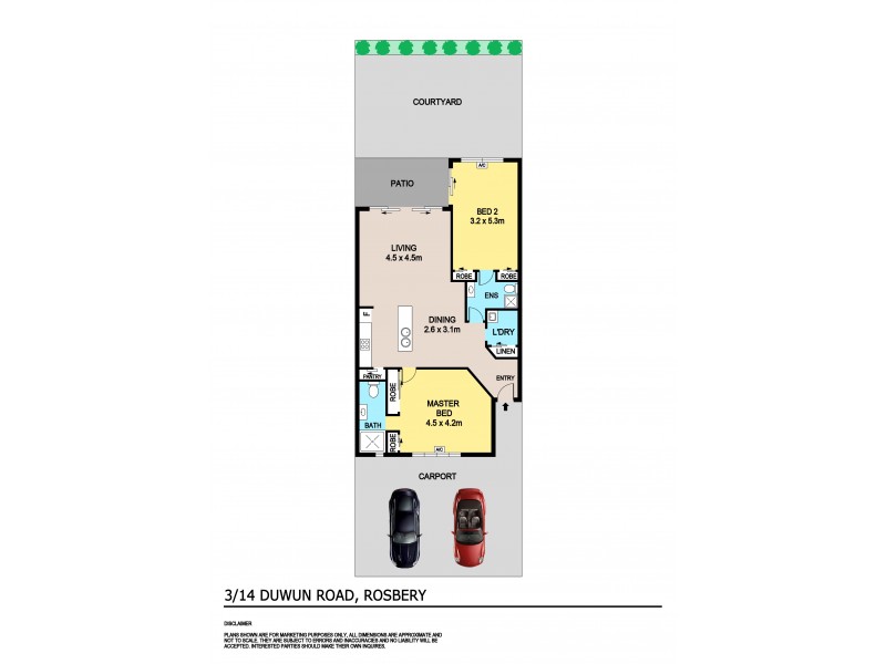 3/14 Duwun Road, Rosebery NT 0832 Floorplan