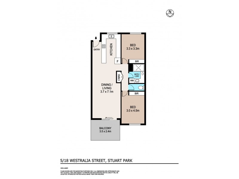 5/18 Westralia Street, Stuart Park NT 0820 Floorplan