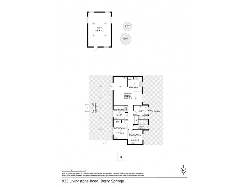 925 Livingstone Road, Berry Springs NT 0838 Floorplan