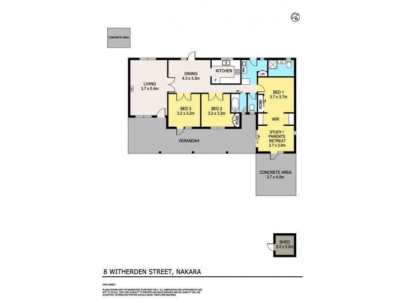 8 Witherden Street, Nakara NT 0810 Floorplan