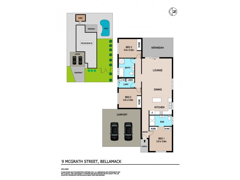9 McGrath Street, Bellamack NT 0832 Floorplan