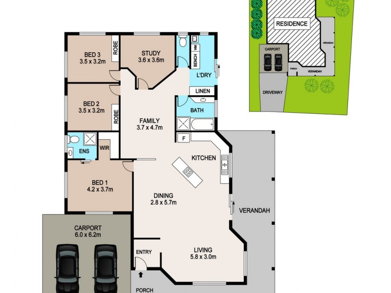 57 Yirra Crescent, Rosebery NT 0832 Floorplan