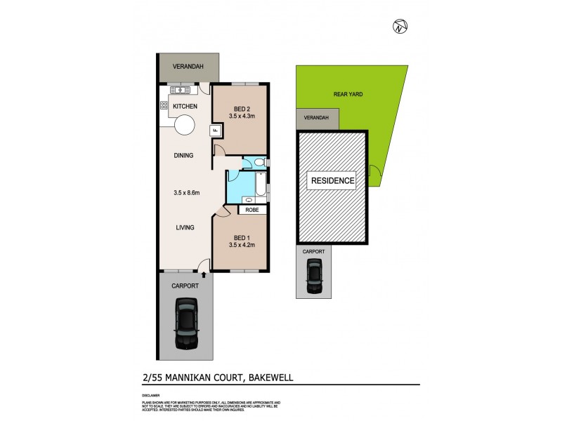 2/55 Mannikan Court, Bakewell NT 0832 Floorplan
