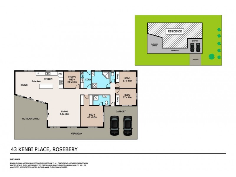 43 Kenbi Place, Rosebery NT 0832 Floorplan