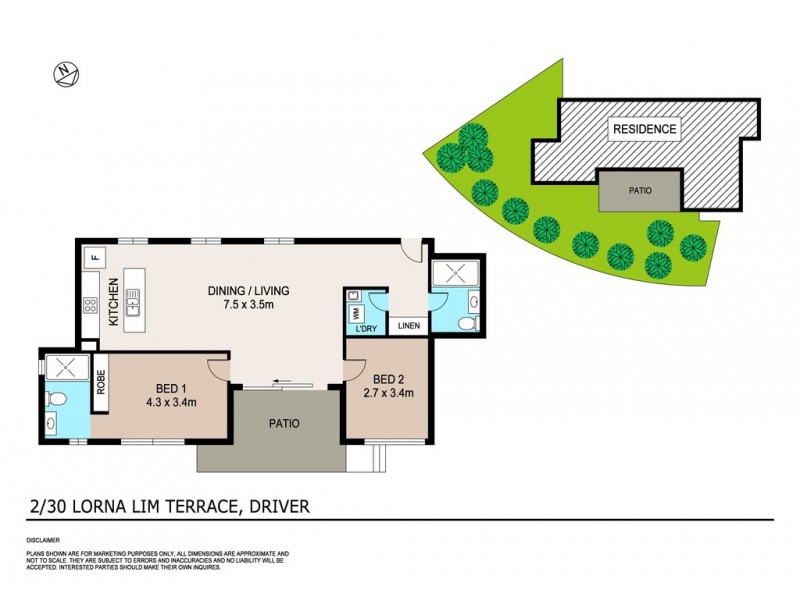2/30 Lorna Lim Terrace, Driver NT 0830 Floorplan