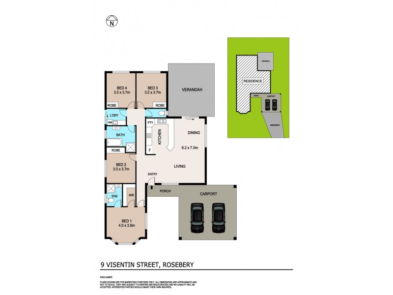 9 Visentin Street, Rosebery NT 0832 Floorplan
