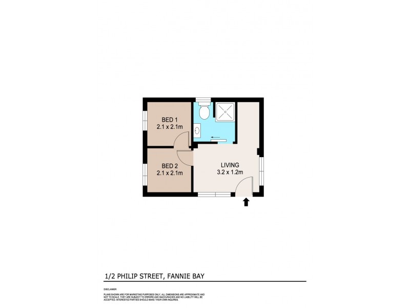 1/2 Philip Street, Fannie Bay NT 0820 Floorplan