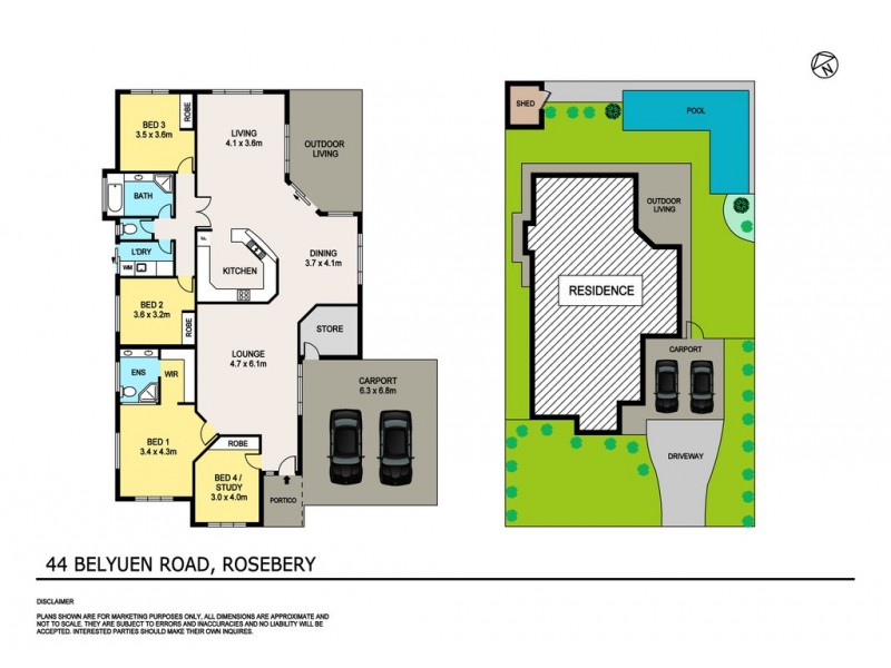44 Belyuen Road, Rosebery NT 0832 Floorplan