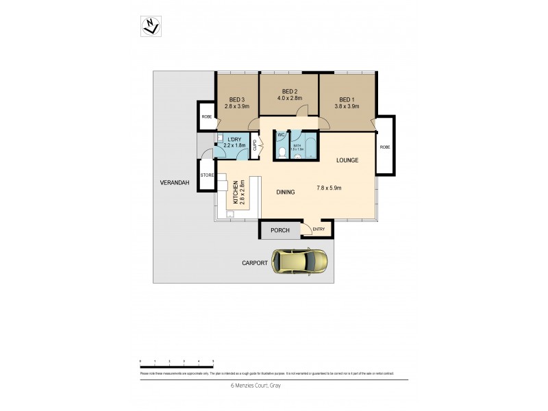 6 Menzies Court, Gray NT 0830 Floorplan
