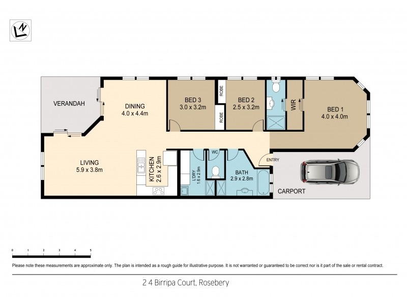 2/4 Birripa Court, Rosebery NT 0832 Floorplan