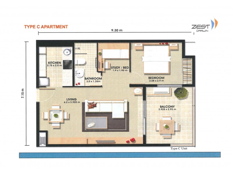 403/5 Gardiner Street, Darwin NT 0800 Floorplan