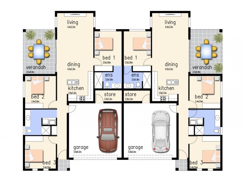 1 and 2/13 Havelock Street, Coolalinga NT 0835 Floorplan