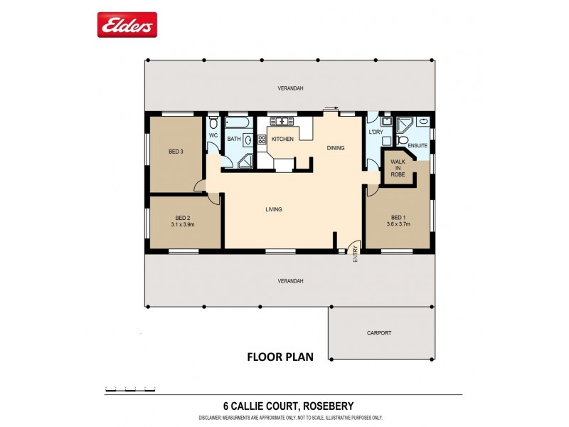 6 Callie Court, Rosebery NT 0832 Floorplan