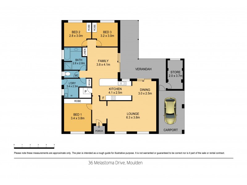 36 Melastoma Drive, Moulden NT 0830 Floorplan