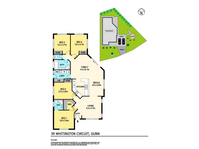 39 Whitington Circuit, Gunn NT 0832 Floorplan