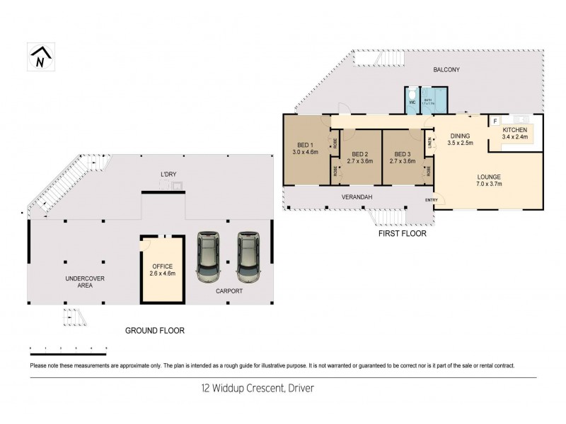 12 Widdup Crescent, Driver NT 0830 Floorplan