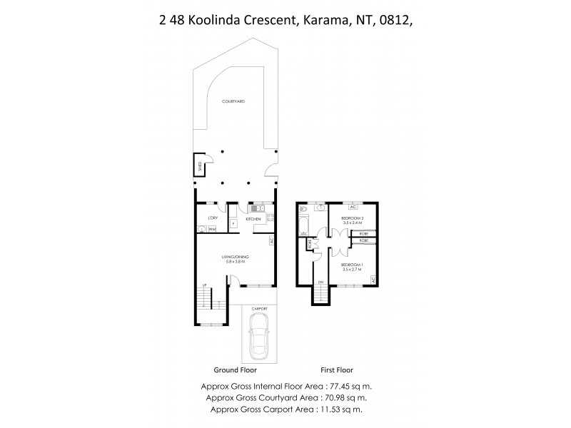 2/48 Koolinda Crescent, Karama NT 0812 Floorplan