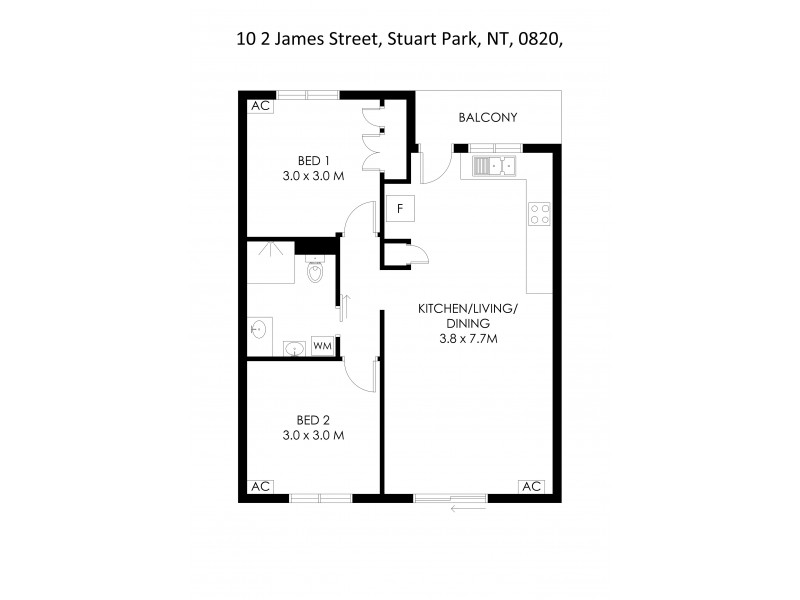 10/2 James Street, Stuart Park NT 0820 Floorplan