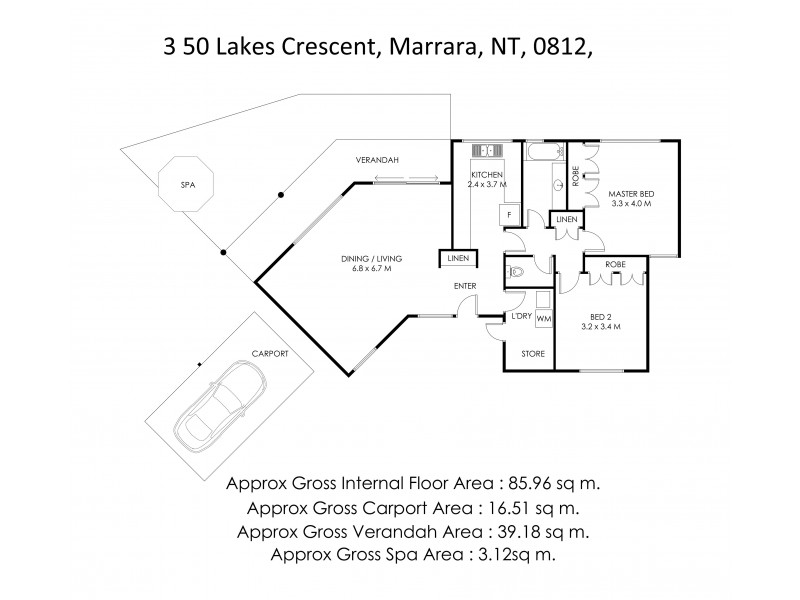 3/16 St Andrews Court, Marrara NT 0812 Floorplan