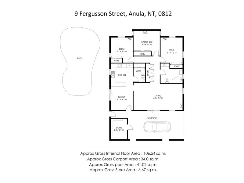 9 Fergusson Street, Anula NT 0812 Floorplan