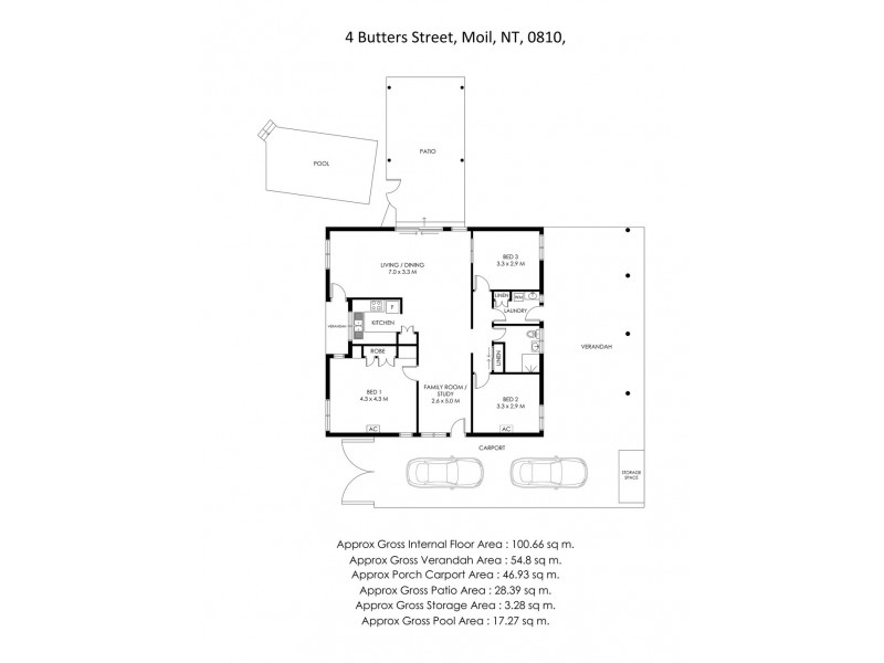4 Butters Street, Moil NT 0810 Floorplan