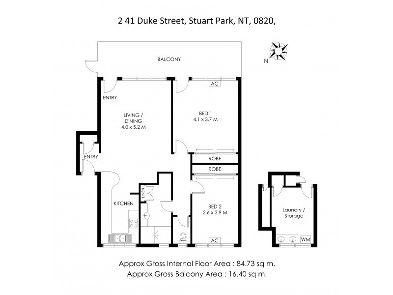 2/41 Duke Street, Stuart Park NT 0820 Floorplan