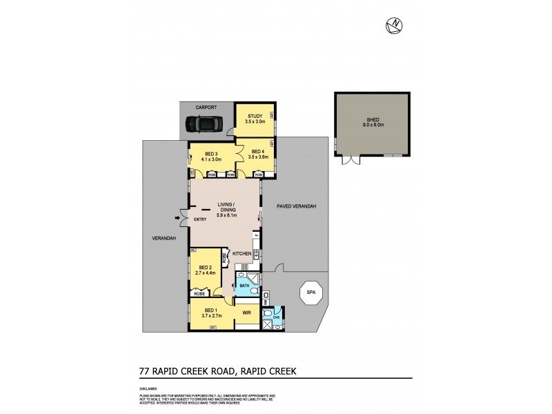 77 Rapid Creek Road, Rapid Creek NT 0810 Floorplan