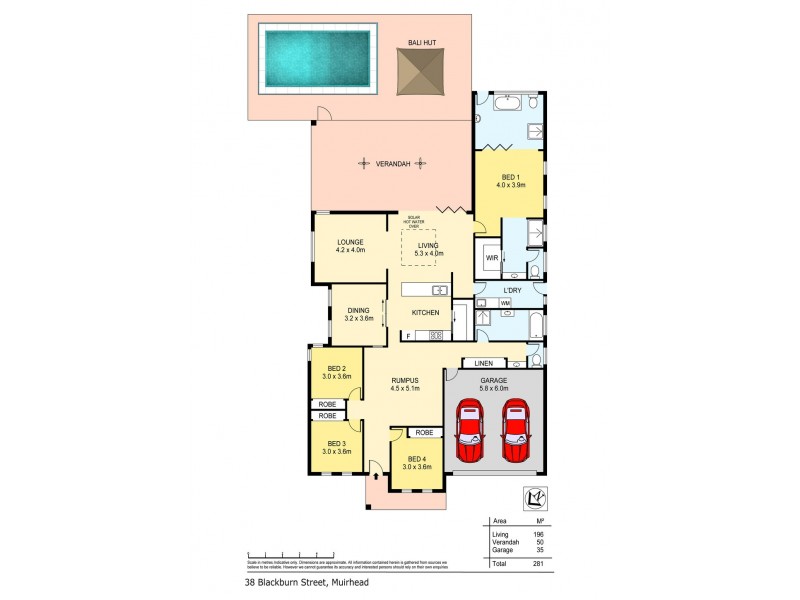 38 Blackburn Street, Muirhead NT 0810 Floorplan