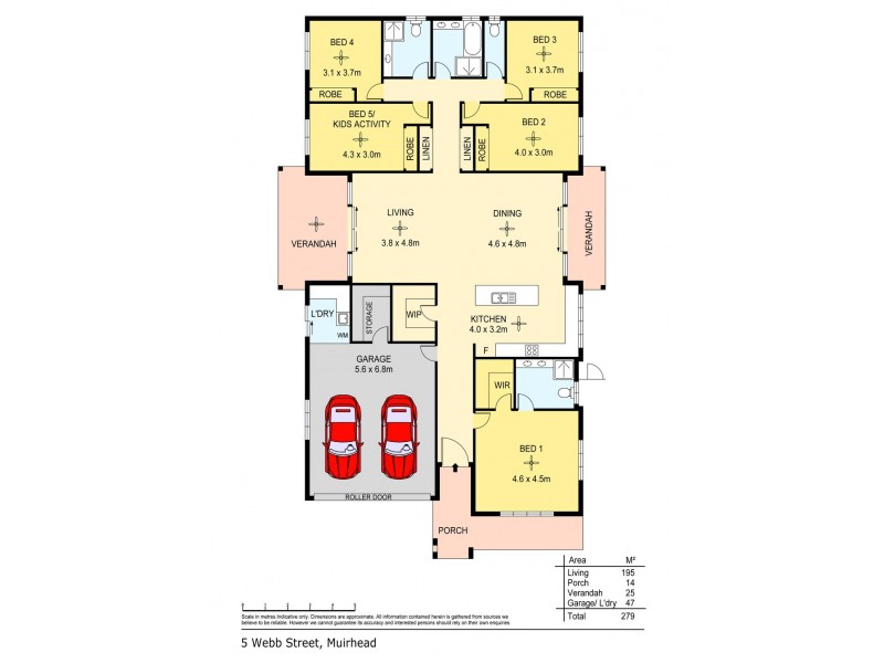 5 Webb Street, Muirhead NT 0810 Floorplan