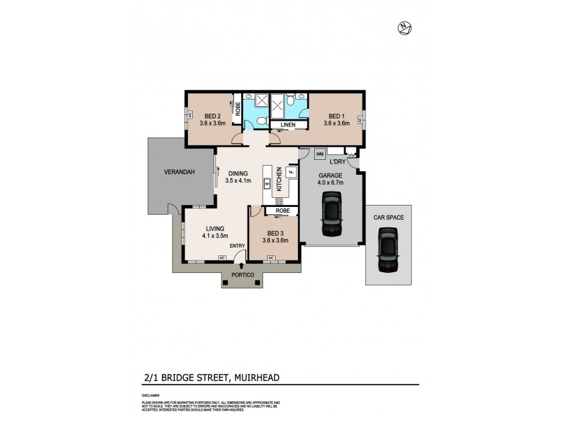 2/1 Bridge Street, Muirhead NT 0810 Floorplan