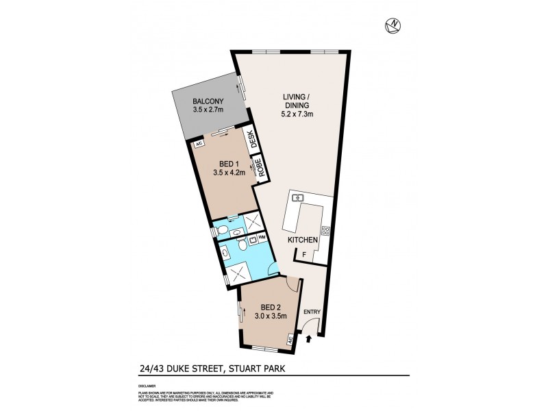 24/43 Duke Street, Stuart Park NT 0820 Floorplan