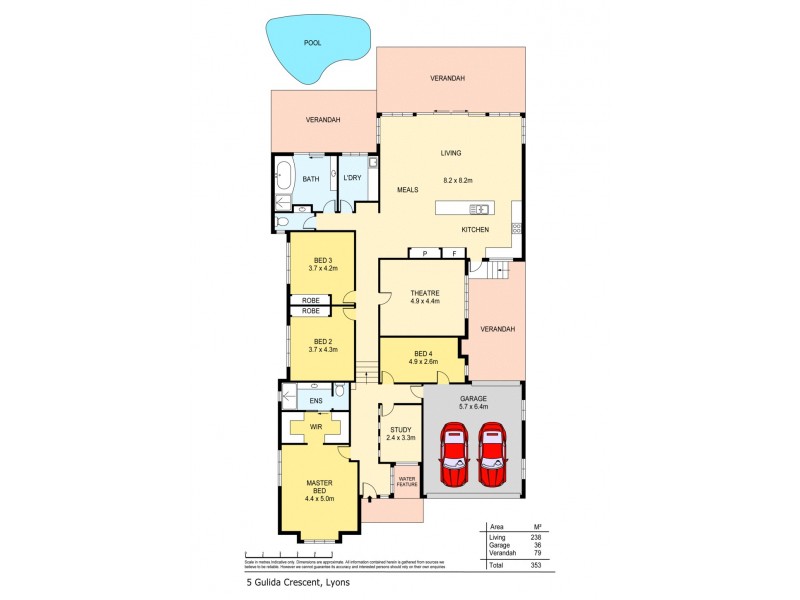 5 Gulida Crescent, Lyons NT 0810 Floorplan