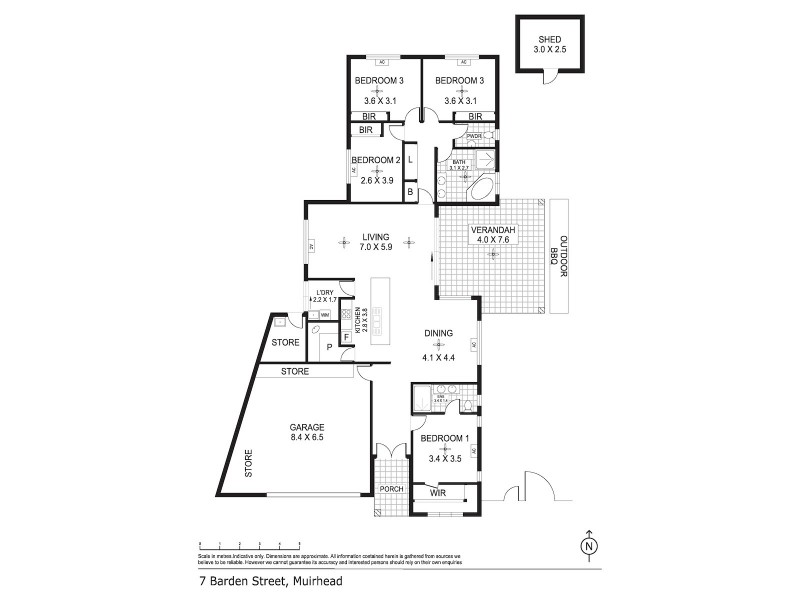 7 Barden Street, Muirhead NT 0810 Floorplan