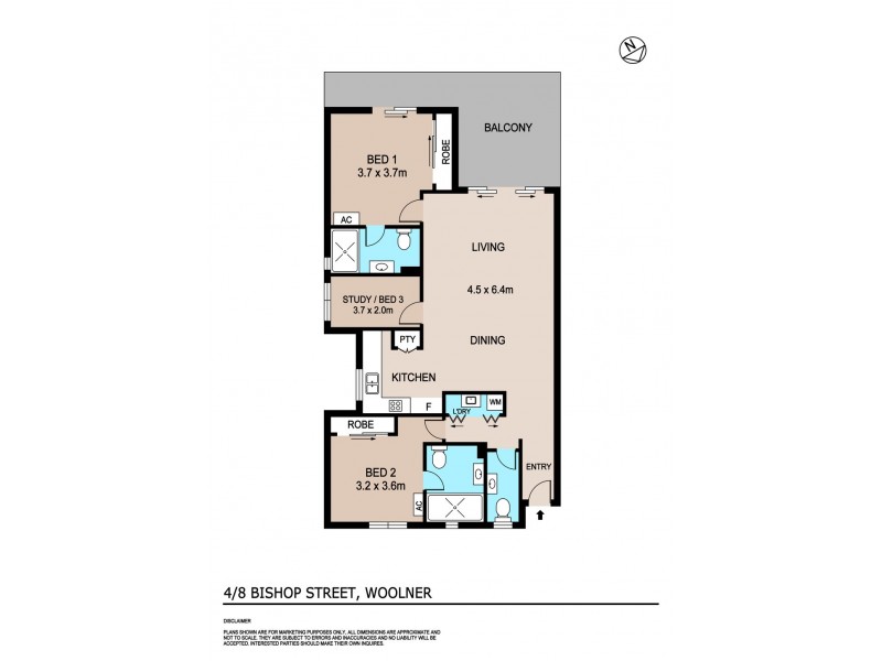 8/4 Bishop Street, Woolner NT 0820 Floorplan