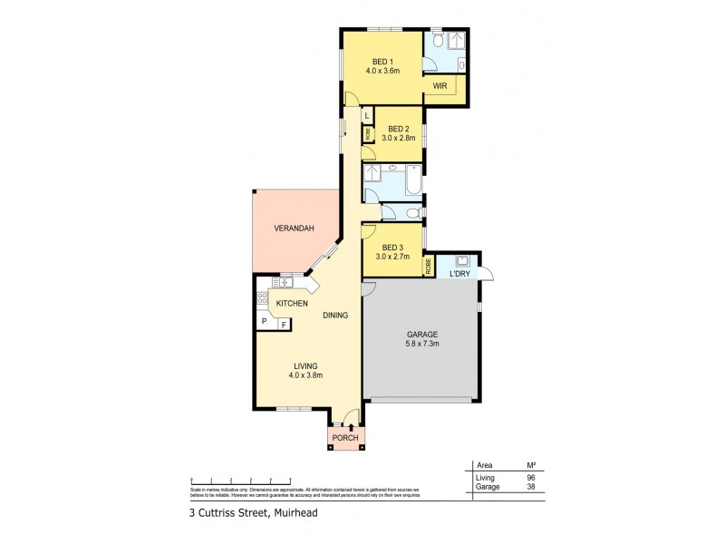 3 Cuttriss Street, Muirhead NT 0810 Floorplan